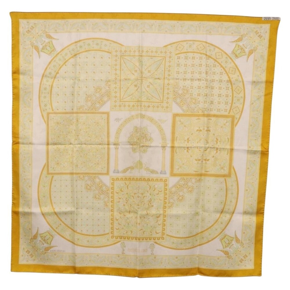 Hermes Silk Carre 90 Scarf Yellow